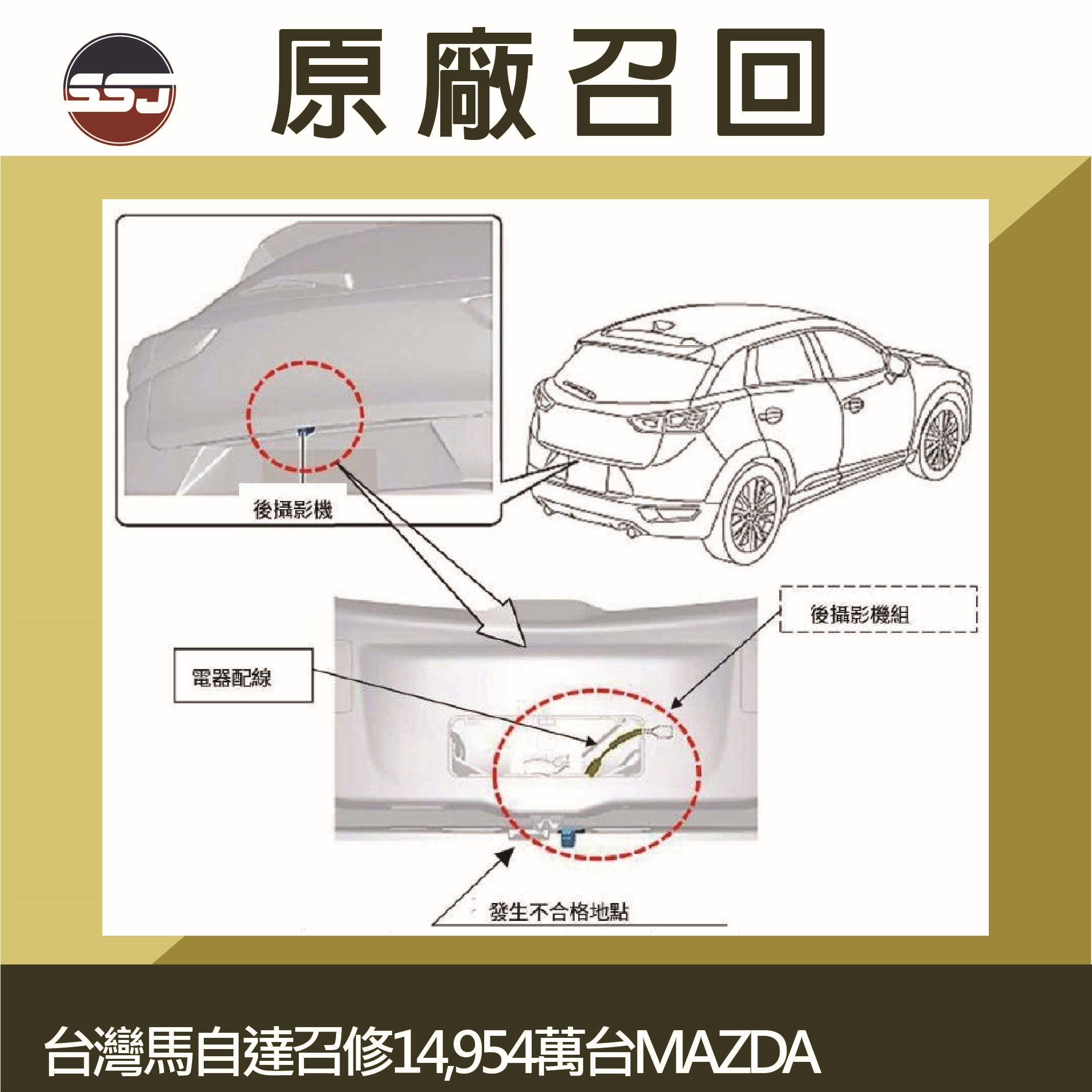 台灣馬自達召修14,954萬台MAZDA