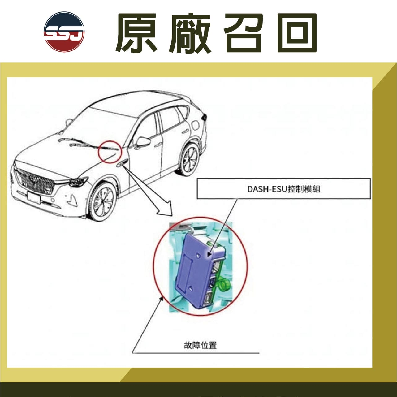 1,600台MAZDA CX-60電氣系統瑕疵