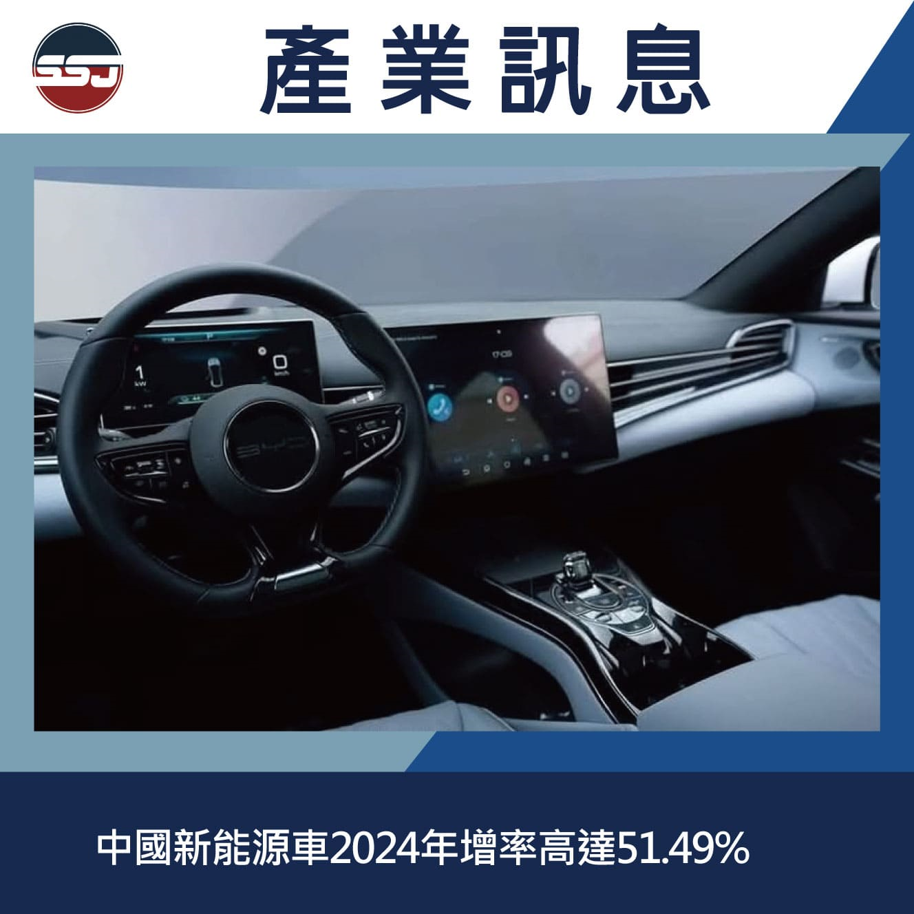 中國新能源車2024年增率高達51.49%